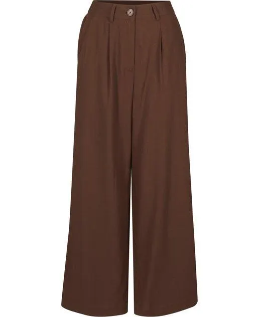 Women's Linen Blend Wide Leg Pant