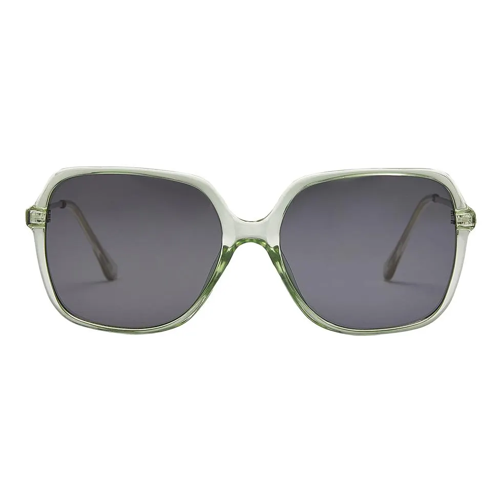 Cuba Ladies Sunglasses Green Metal Grey