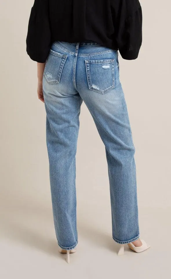 Straight Leg Distressed Jean