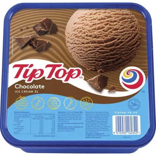 Tip Top Ice Cream Chocolate 2L