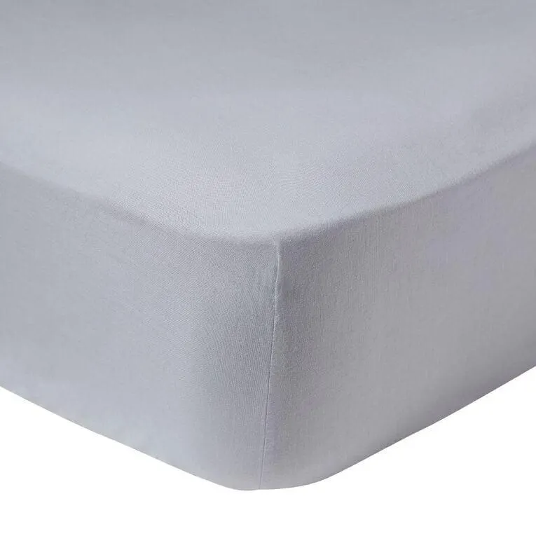 Living & Co 100% Washed Cotton Fitted Sheet