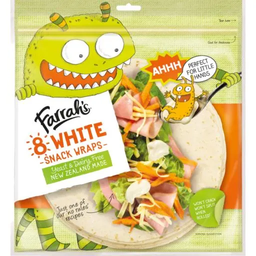 Farrahs Wraps Snack White 8 Pack