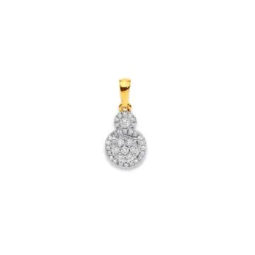 9ct, Diamond Pendant TDW=.25ct