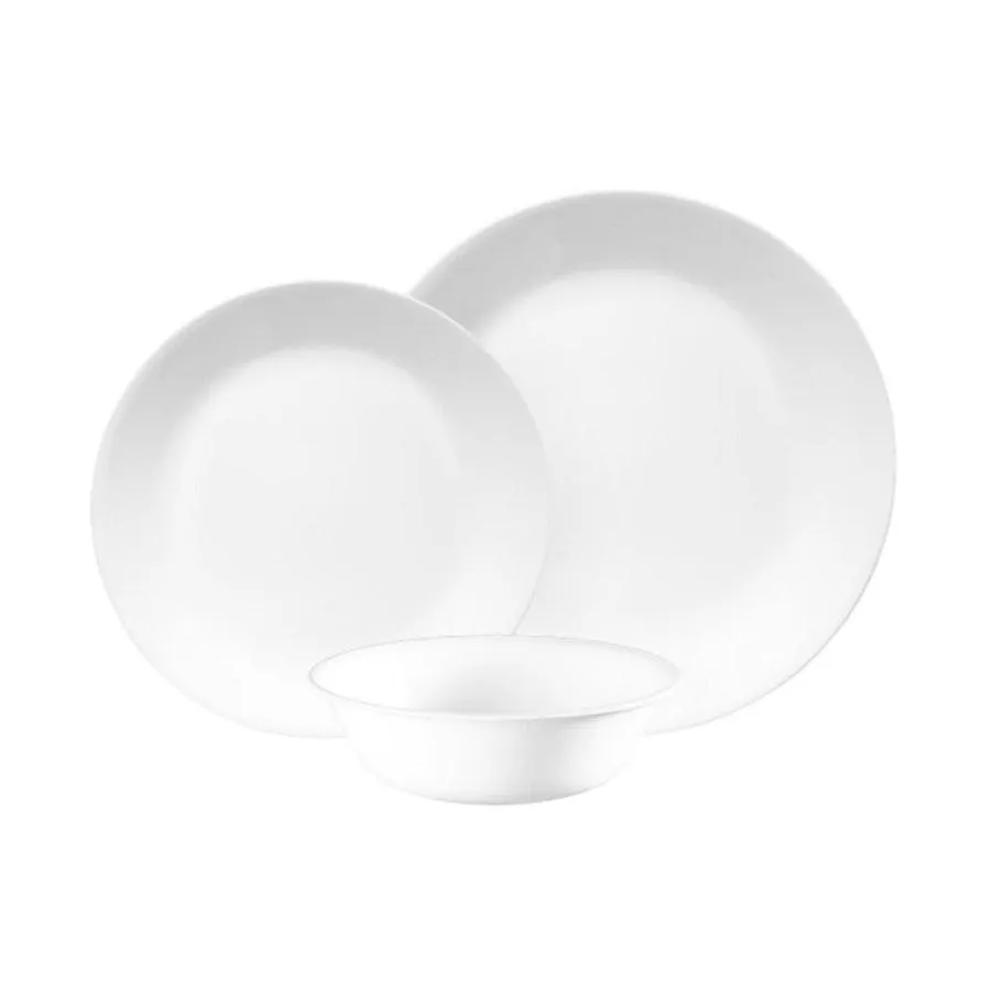 Corelle Winter Frost 12 Piece Dinner Set White