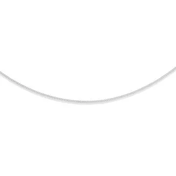 Sterling Silver 45cm Diamond-Cut Curb Chain