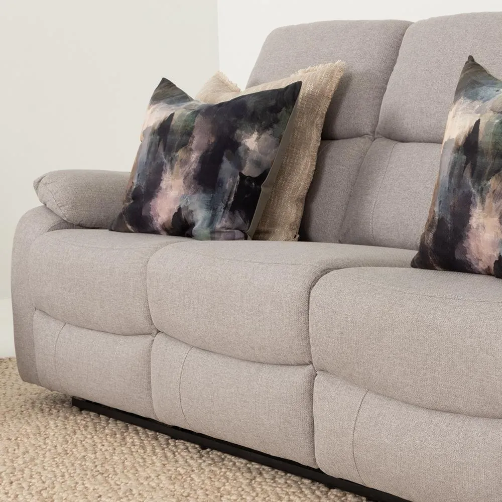 Kyle 3 Seater Electric Recliner, Light Grey