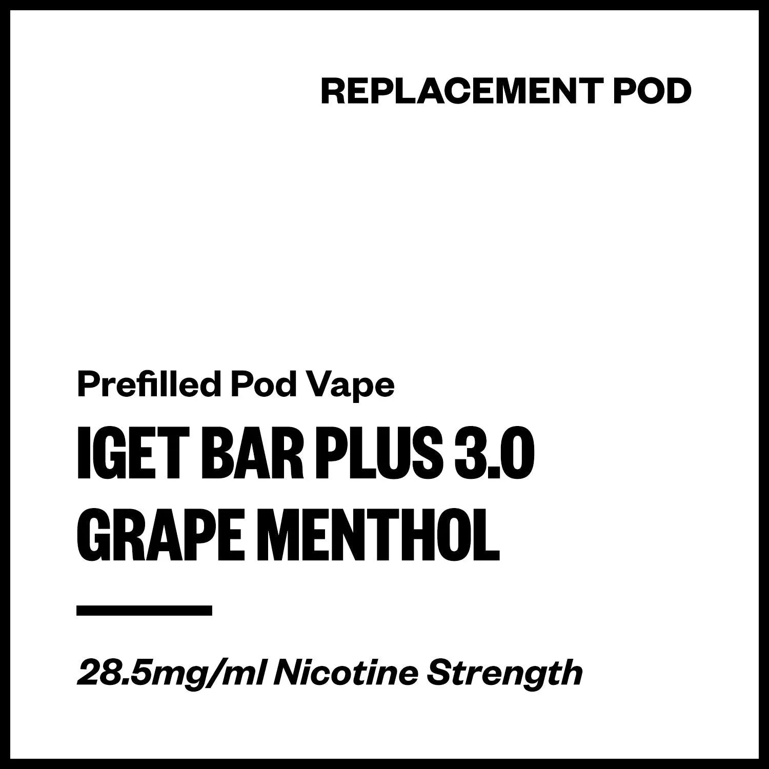 IGET Bar Plus 3.0 - Grape Menthol (Replacement Pod)