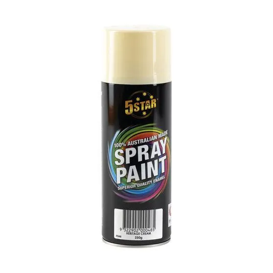 5 Star Enamel Spray Paint Heritage Cream 250g