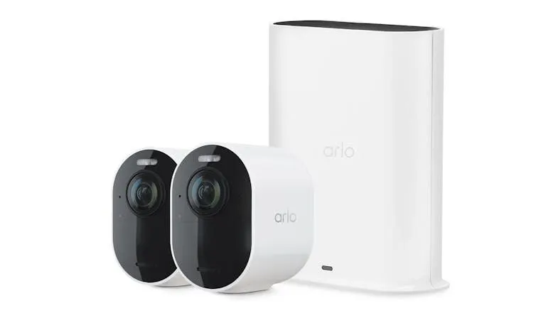 Arlo Ultra 2 4K Outdoor Wire-Free Security Camera with Spotlight & SmartHub - 2 Pack