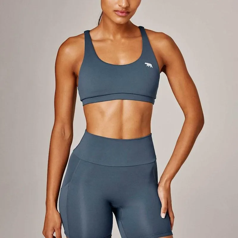 Running Bare Womens Apex Push Up Crop Top