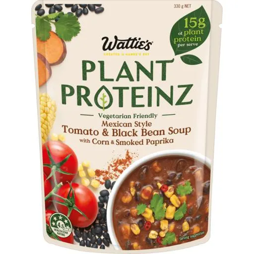 Wattie's Plant Proteinz Tomato & Black Bean Soup