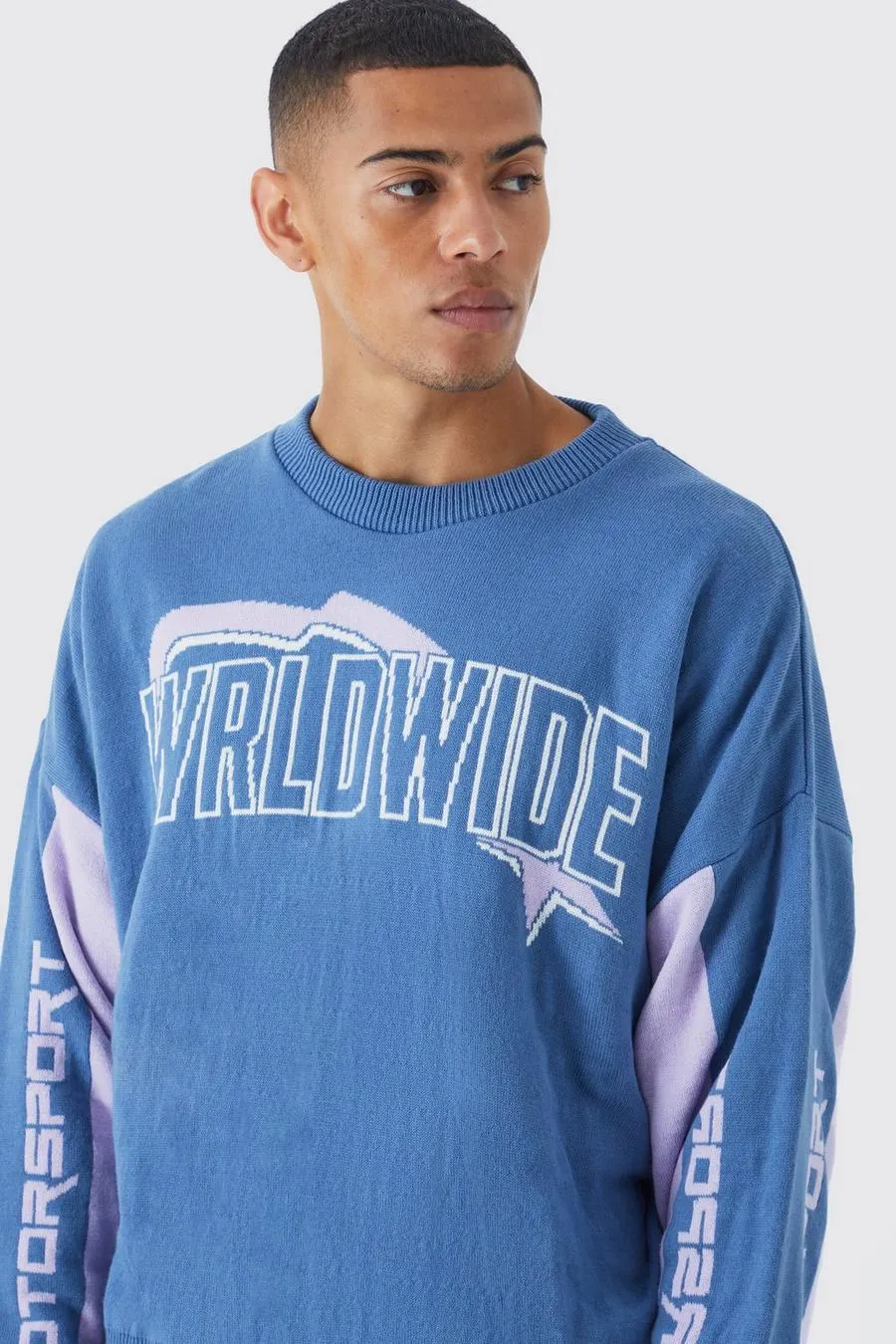 Boxy Moto Knitted Jumper