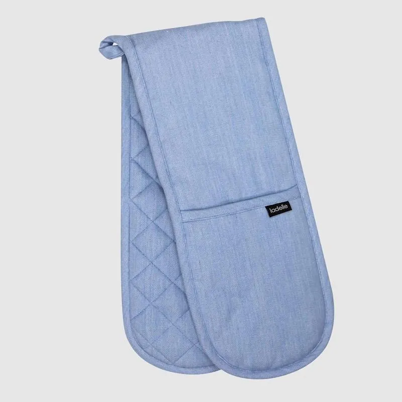Just Home Hayden Double Oven Glove French Blue
