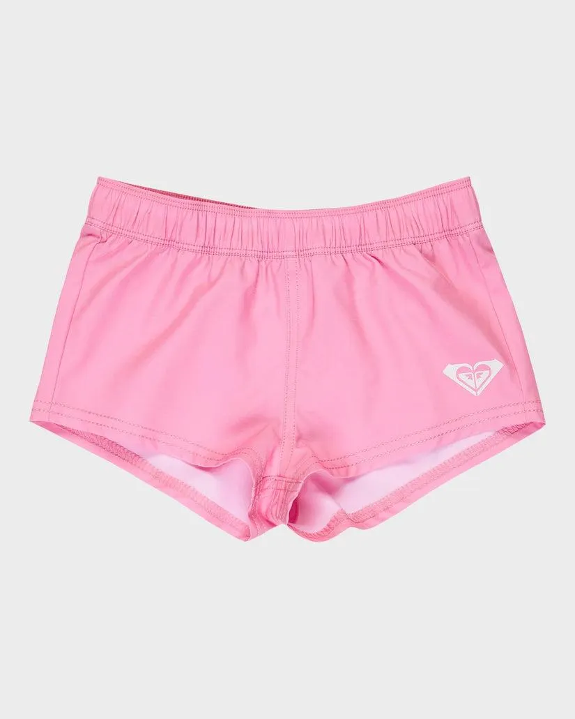 GIRLS 2-7 SOLID BOARDSHORTS