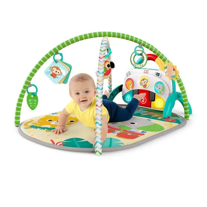 Bright Starts 4-in-1 Groovin’ Kicks Piano & Drum Kick Gym Tropical Safari