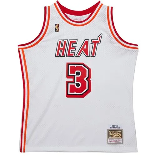 Mitchell & Ness Swingman Miami Heat Wade White Jersey 2007-08