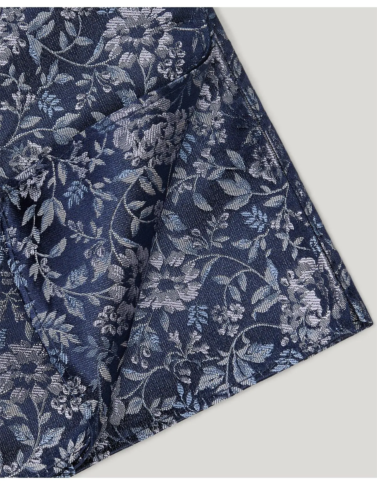 Floral Jacquard Silk Pocket Square