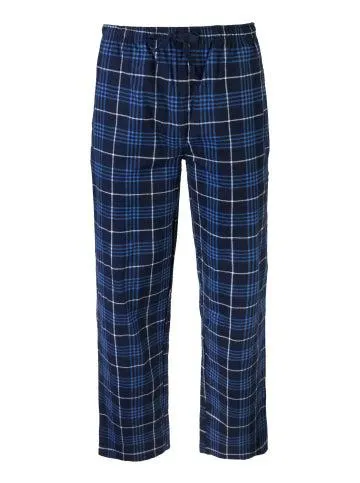 Men's Flannel PJ Pants in Blue/white