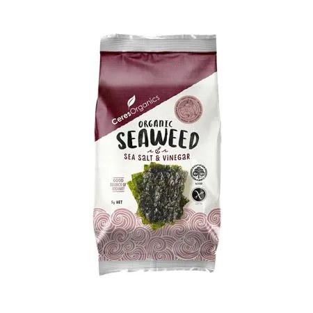 Ceres Organics Salt & Vinegar Seaweed Snack