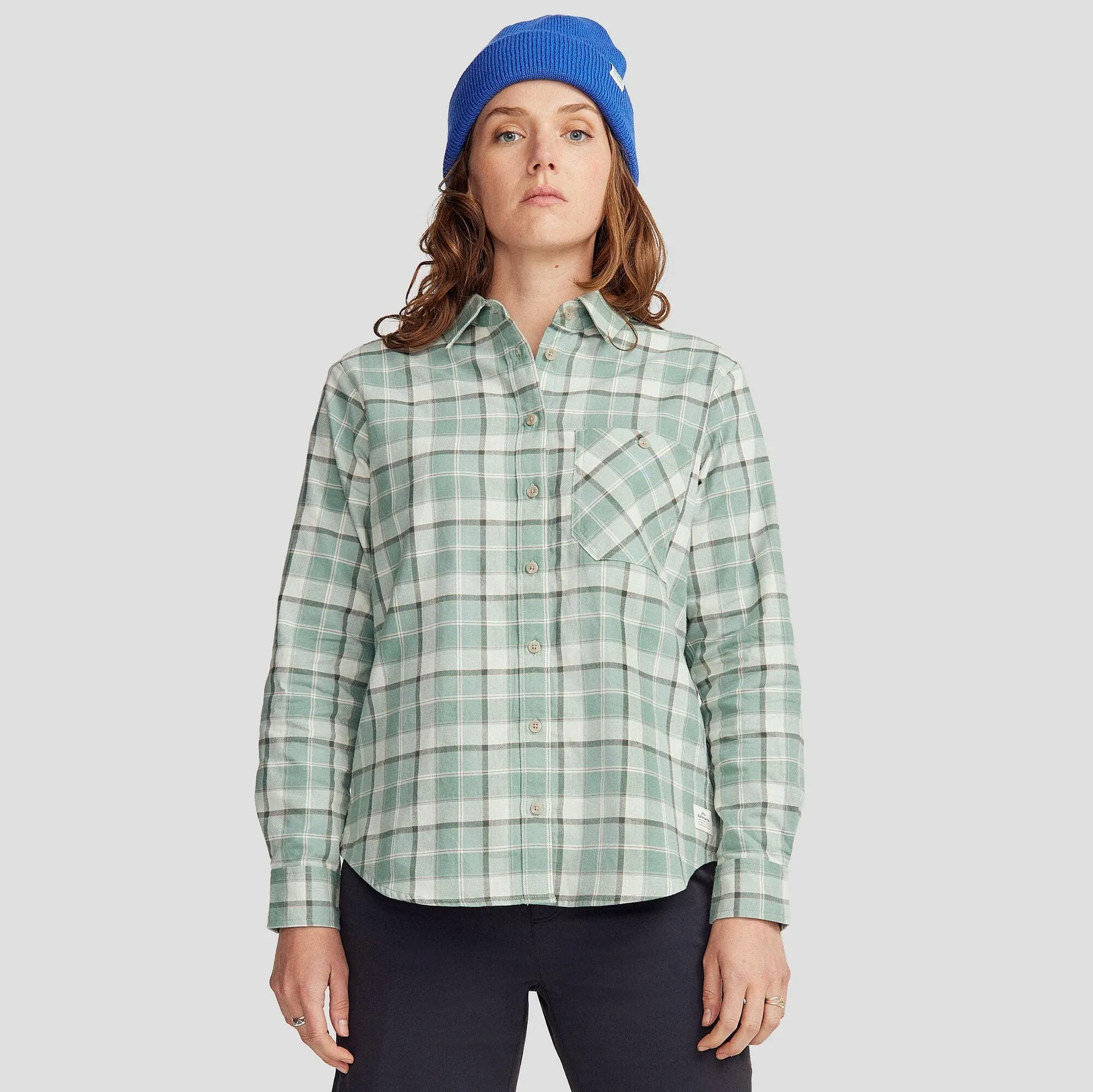 Fyfe Women's L/S Shirt - Deep Forest Plaid