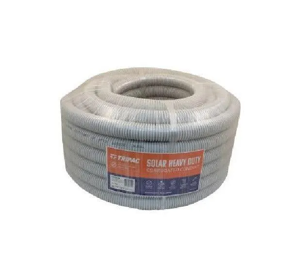 Corrugated Conduit Solar 25mm Grey (50m Roll) Per Metre
