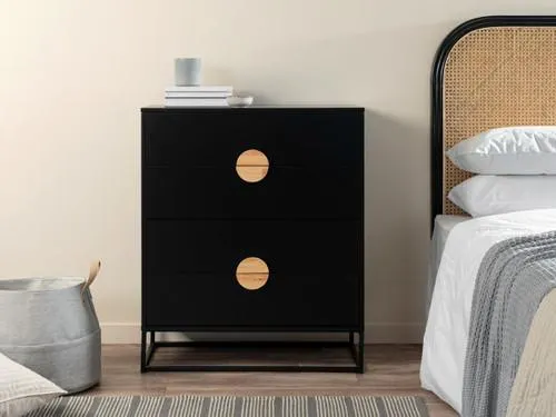 Eclipse Four Drawer - Black- CLEARANCE