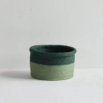 Demi Basket - Small - Dark Green/Sage