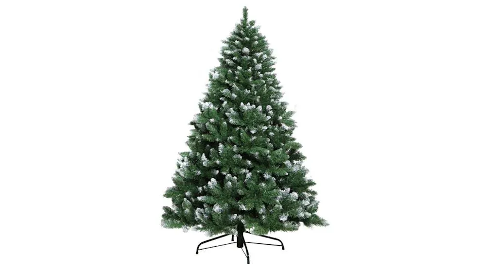 Jingle Jollys Christmas Tree 240cm Snowy Green 1400 Tips