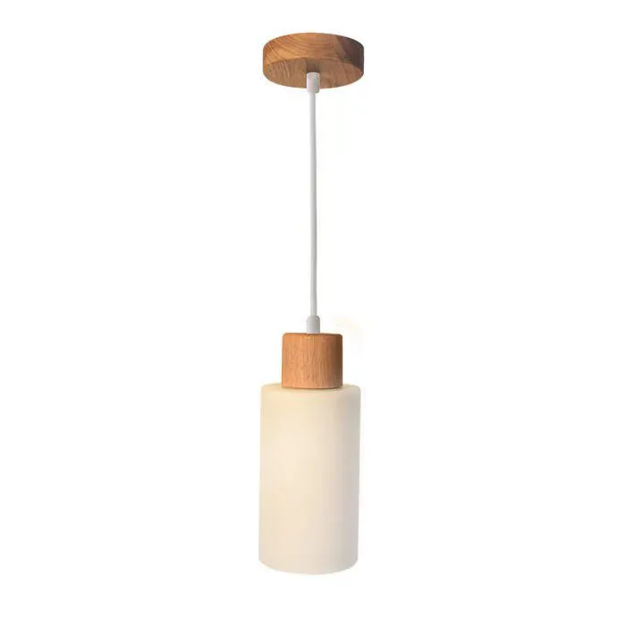 LYSA WOOD/OPAL GLASS 1LT PENDANT