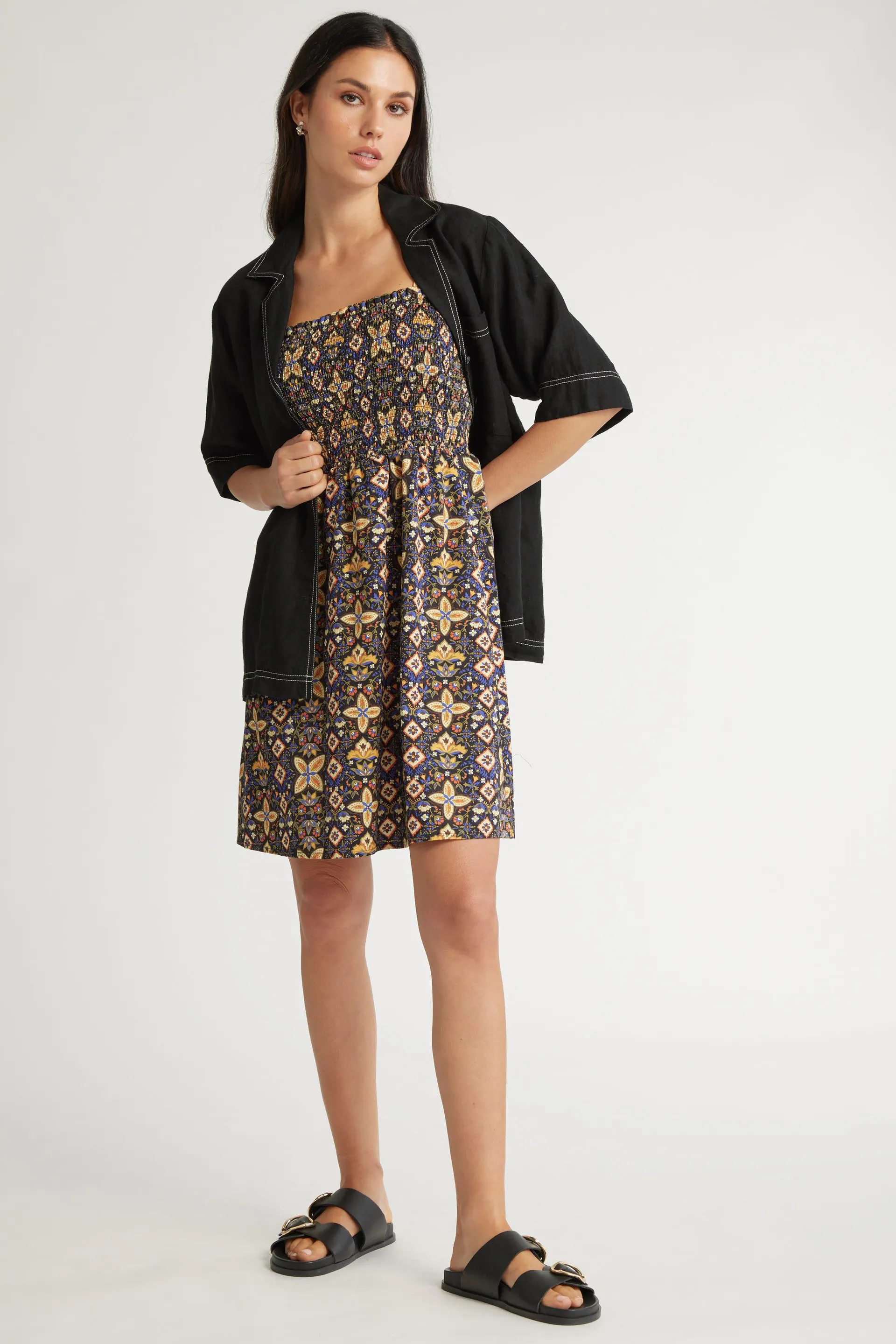 Juniper Shirred Dress