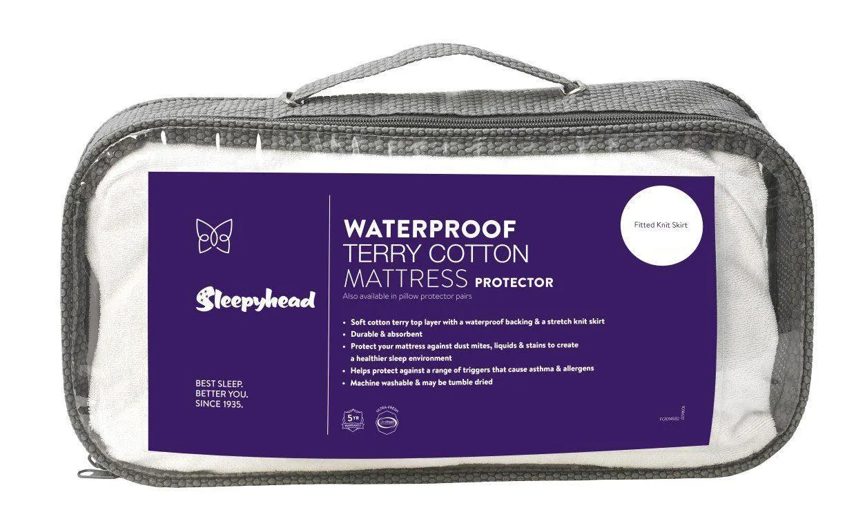 Sleepyhead Terry Cotton Mattress Protector Pack Cali King