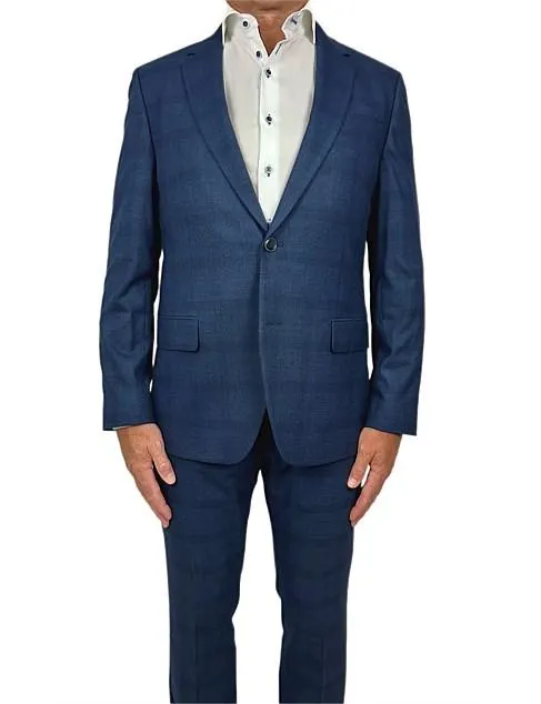 2btn SB SV Glen Check Suit Poly/Viscose/Elastine