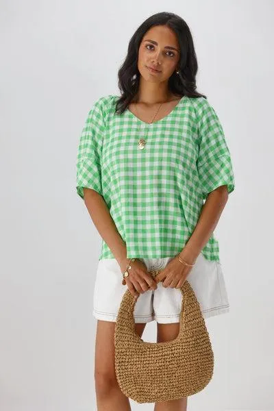 Gloss The Label Nadia Top Green White...