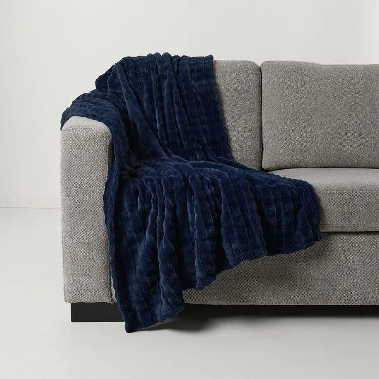 Living & Co Plush Checkerboard Throw 127cm x 152cm