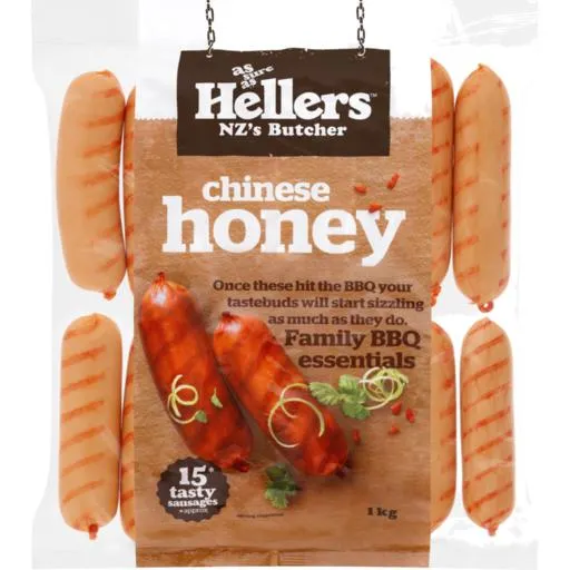 Hellers Sausages BBQ Chinese Honey