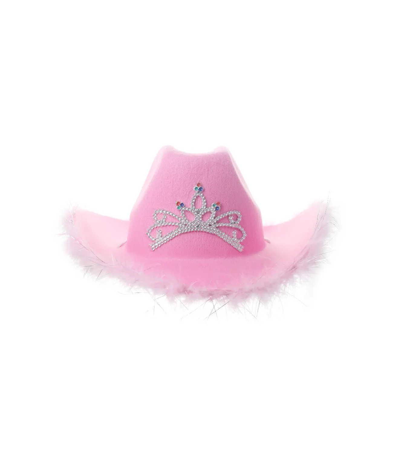 Pink Cowboy Hat With Feathers