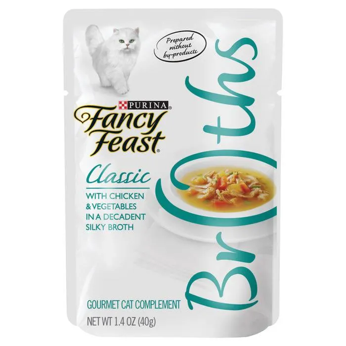 Fancy Feast Broths Chicken & Veges Cat Food 40g