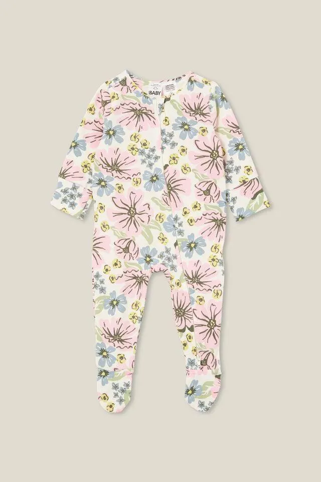 The Long Sleeve Zip Romper