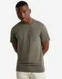 Organic Crew Neck Basic T Shirt in Olive Marl