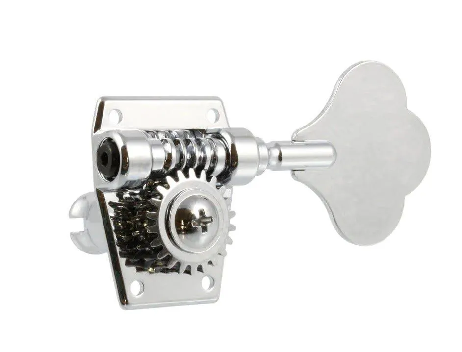 ALLPARTS 2X2 IMPORT BASS KEYS (2 BASS, 2 TREBLE) CHROME TUNERS - MACHINE HEADS TK-7944-010