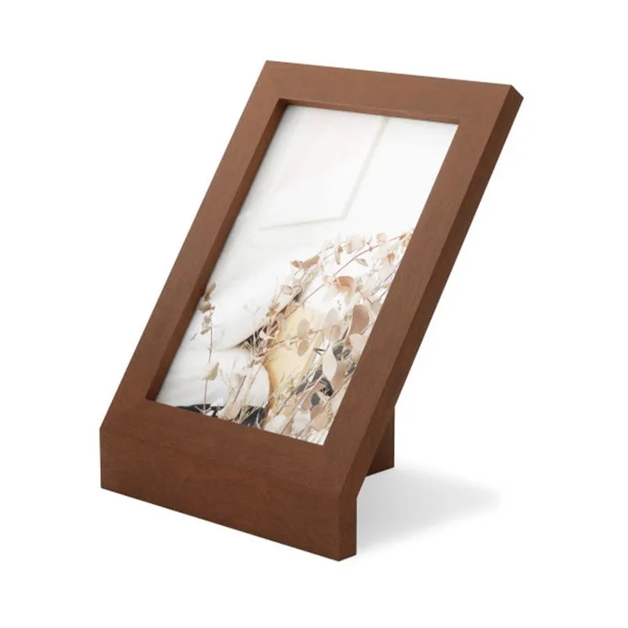 Umbra Podium Picture Frame (13cm x 18cm) Light Walnut