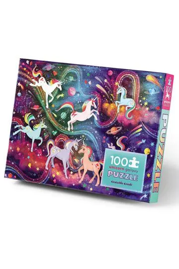 Crocodile Creek 100 Piece Holographic Puzzle Unicorn Galaxy