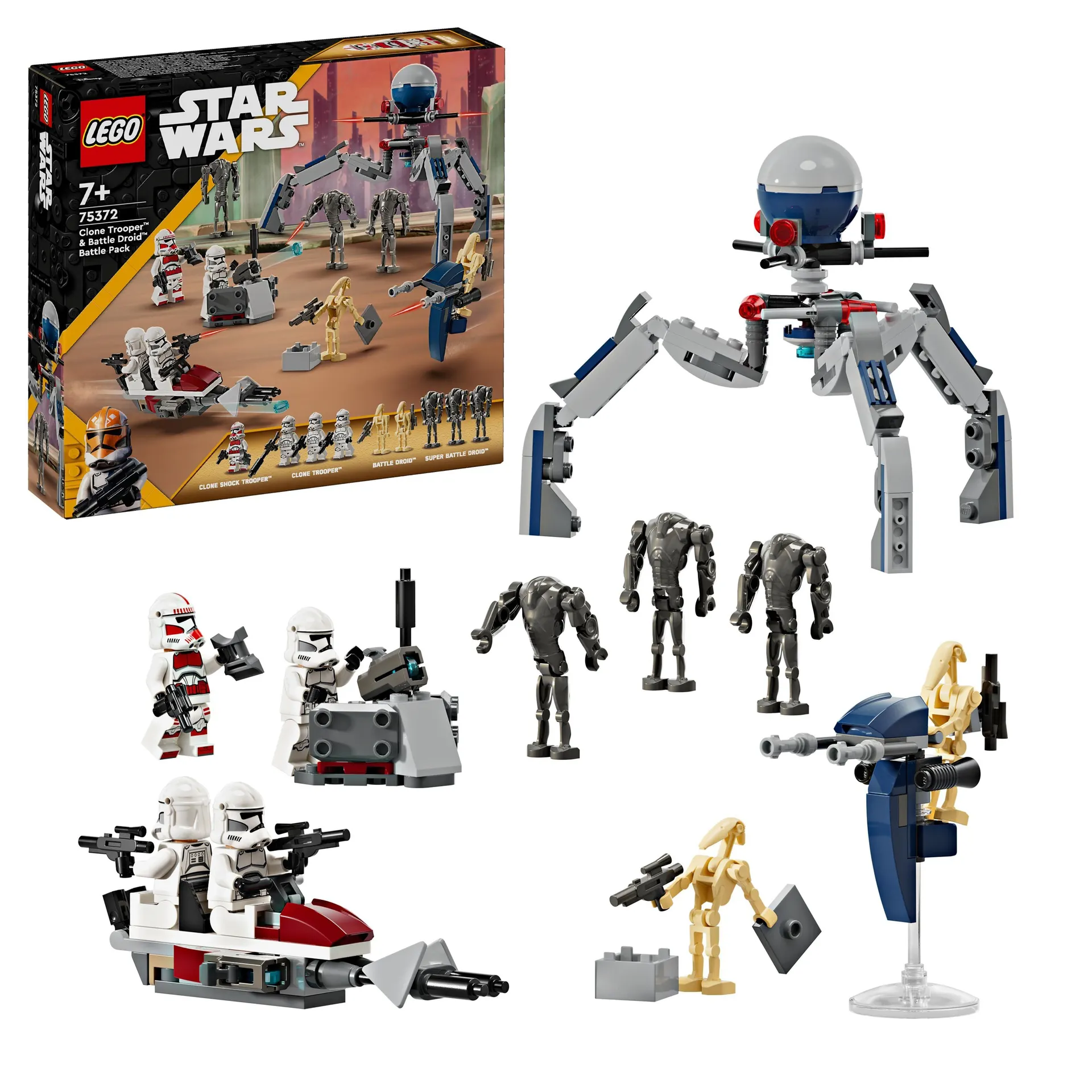 LEGO 75372 STAR WARS CLONE TROOPER & BATTLE DROID BATTLE PACK