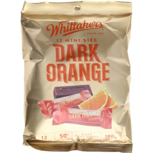 Whittaker's Chocolate Share Pack Dark Orange