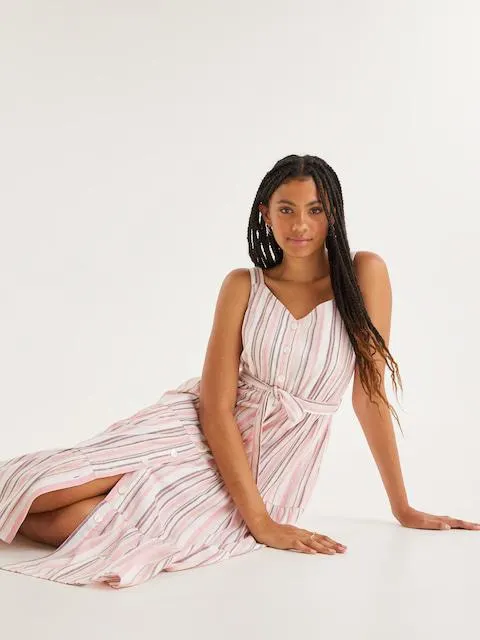 Lisa Button Through Midi Dress