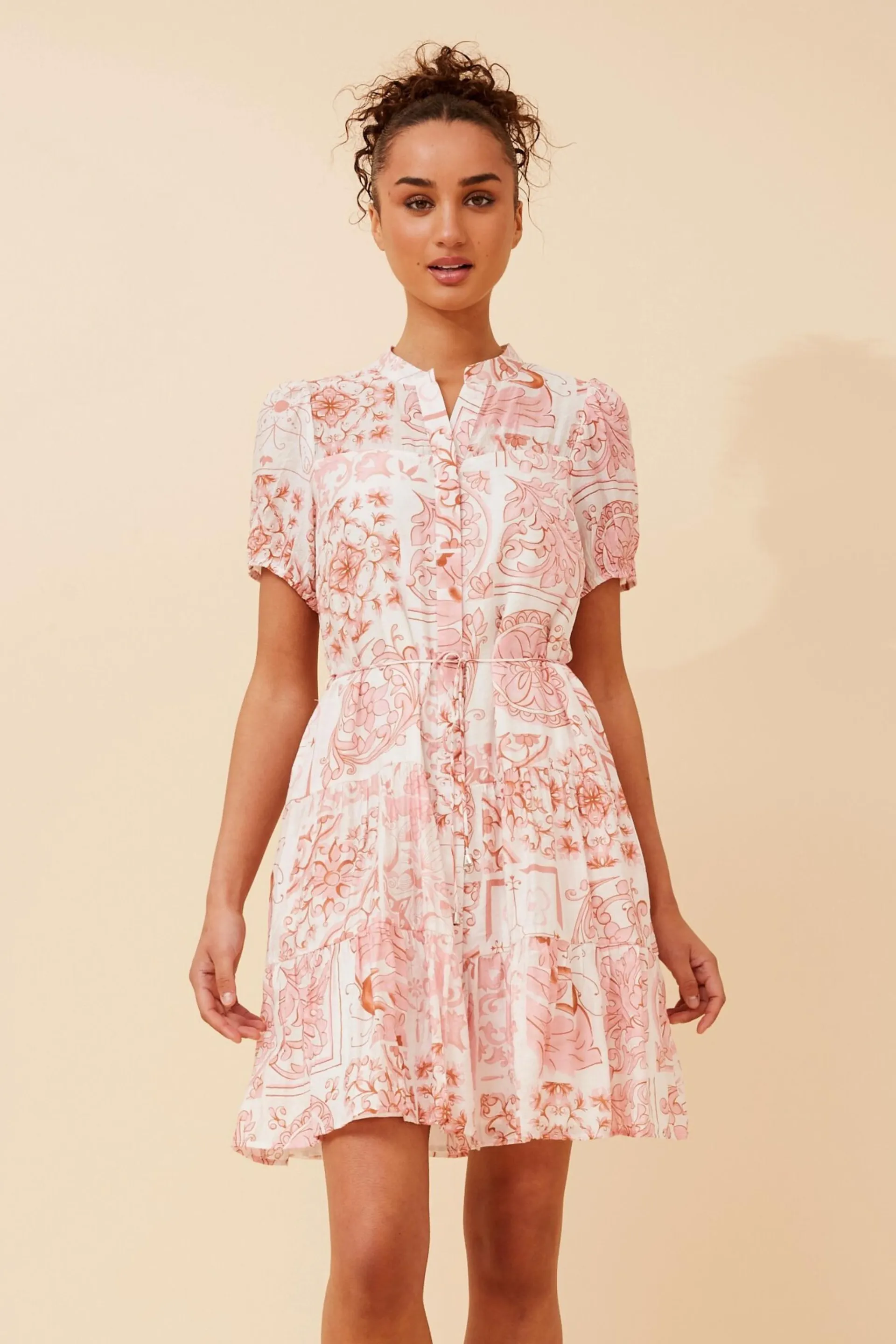 GEMICA TILE PRINT DRESS