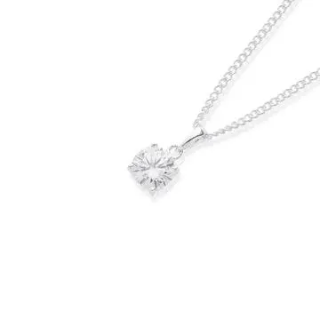 Sterling Silver Cubic Zirconia Pendant