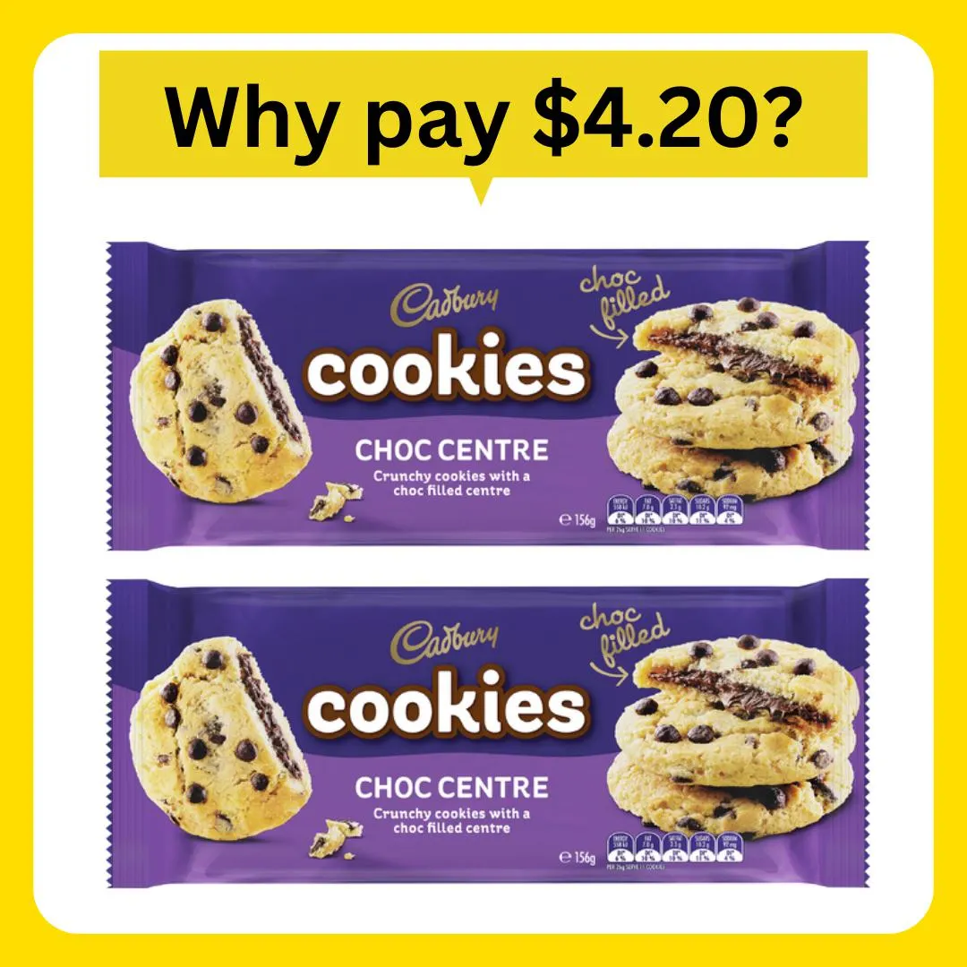 Cadbury Cookies Crunchy Choc Filled 156g