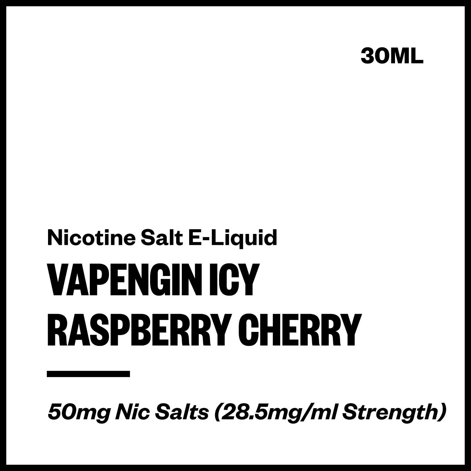 Vapengin Icy - Raspberry Cherry (Nic Salt E-Liquid 30ml)