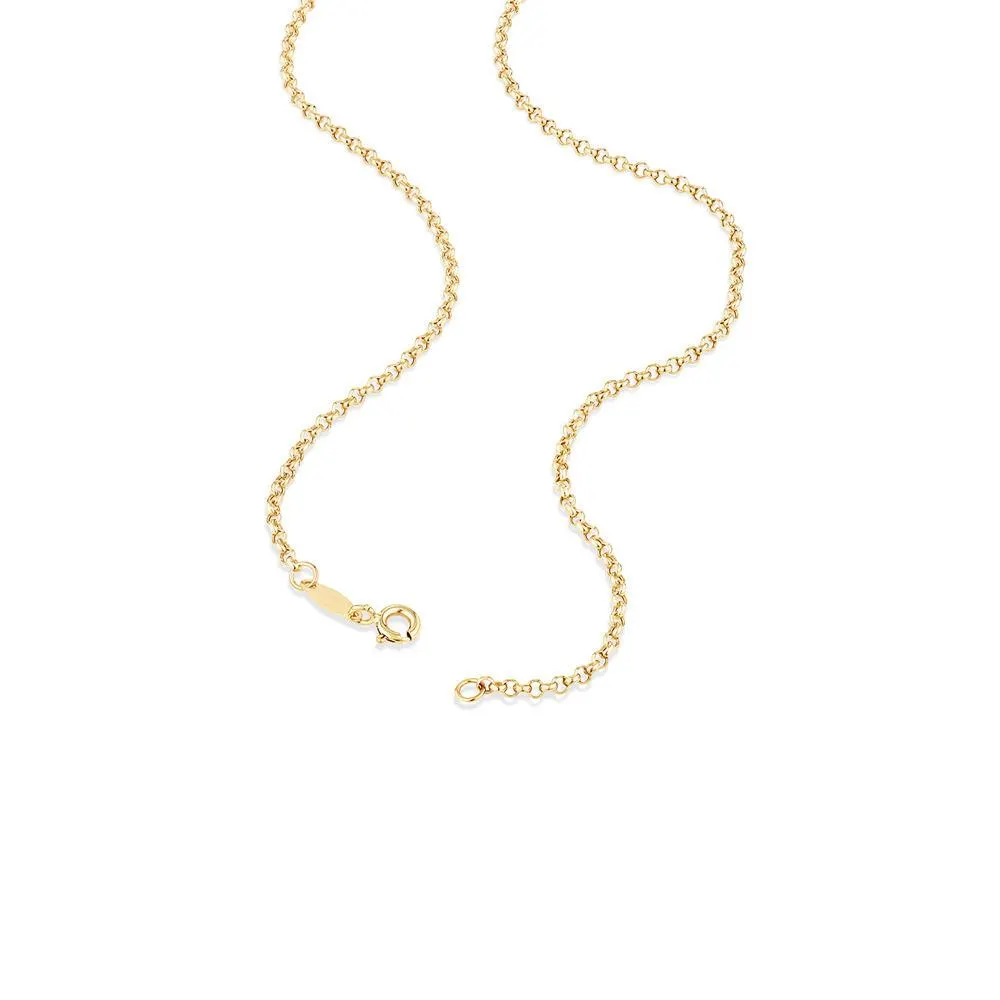 50cm (20") Hollow Belcher Chain in 10kt Yellow Gold